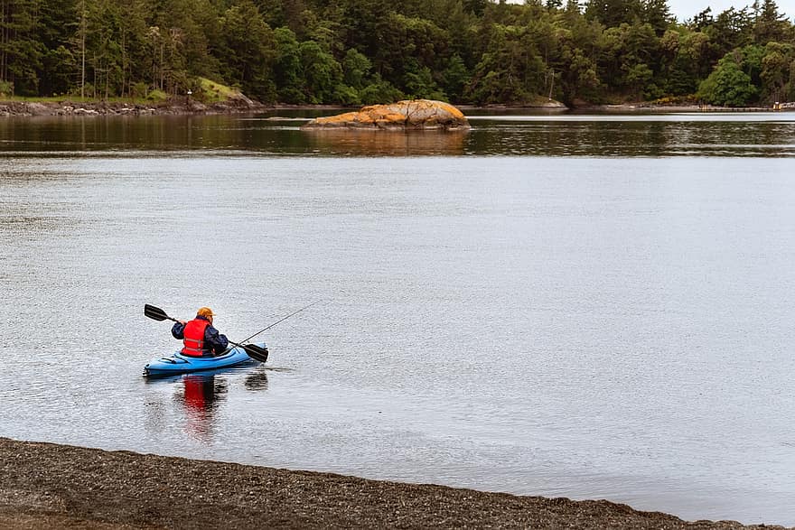 chèo thuyền kayak, hồ nước, van Vancouver, chèo thuyền, thể thao dưới nước, con sông