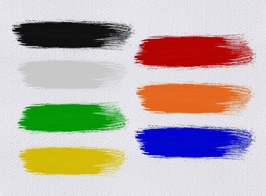 Brush Strokes, Color, Canvas, Color Strip, Art And Craft, Colorful, Painting, Background, Black, White, Green