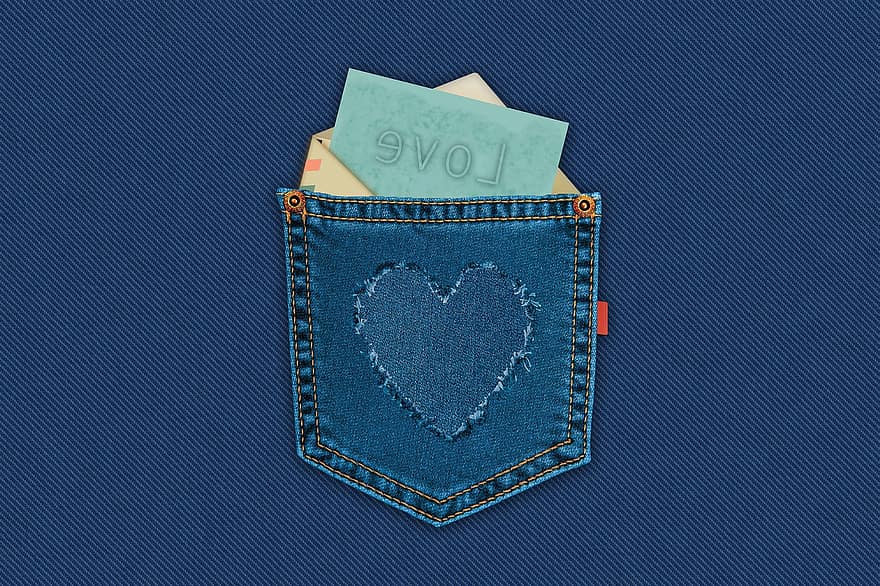 Background, Fabric, Textile, Blue, Pocket, Letter, Decoration, Texture, Writing, Spend