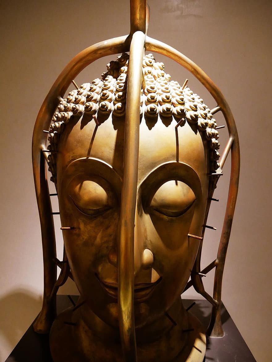 скулптура на Буда, будизъм, религия, статуя, духовност, култури, скулптура, Бог, молеше, украса, стар