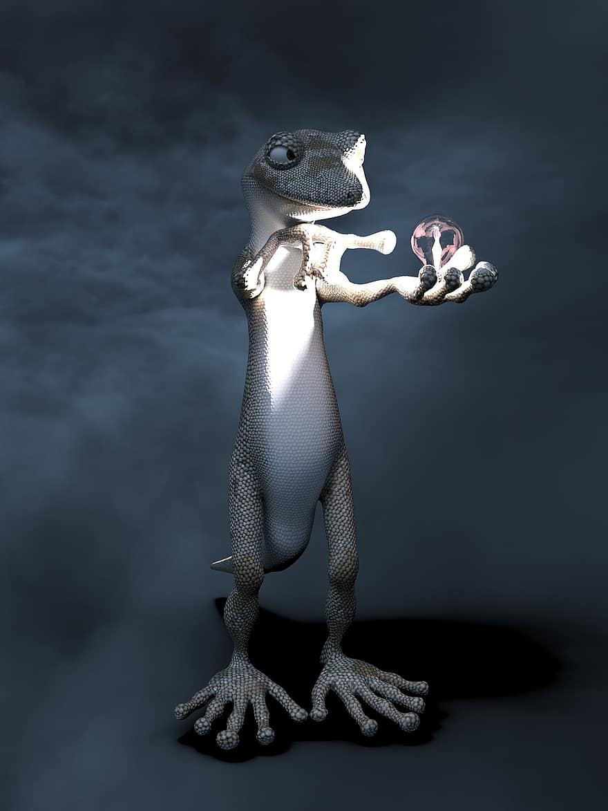 Gecko, ușoară, iad, bec, iluminat, lampă, iluminare din spate, animal, reflecţie