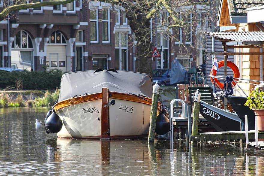 vaixell, casa flotant, transport, davant del mar, Rotterdam, aigua, recreació, Països Baixos