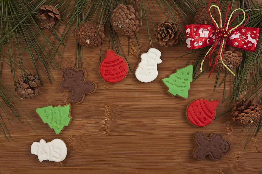 biscuits, sucré, pomme de pin, pin, nouvel An, vacances, amusement, cadeau, décoration, biscuit, fête