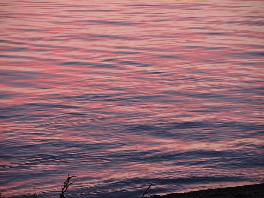 Water, Sea, Sunset, Waves, Seascape, Ocean, Water Surface, Reflection, Water Reflection