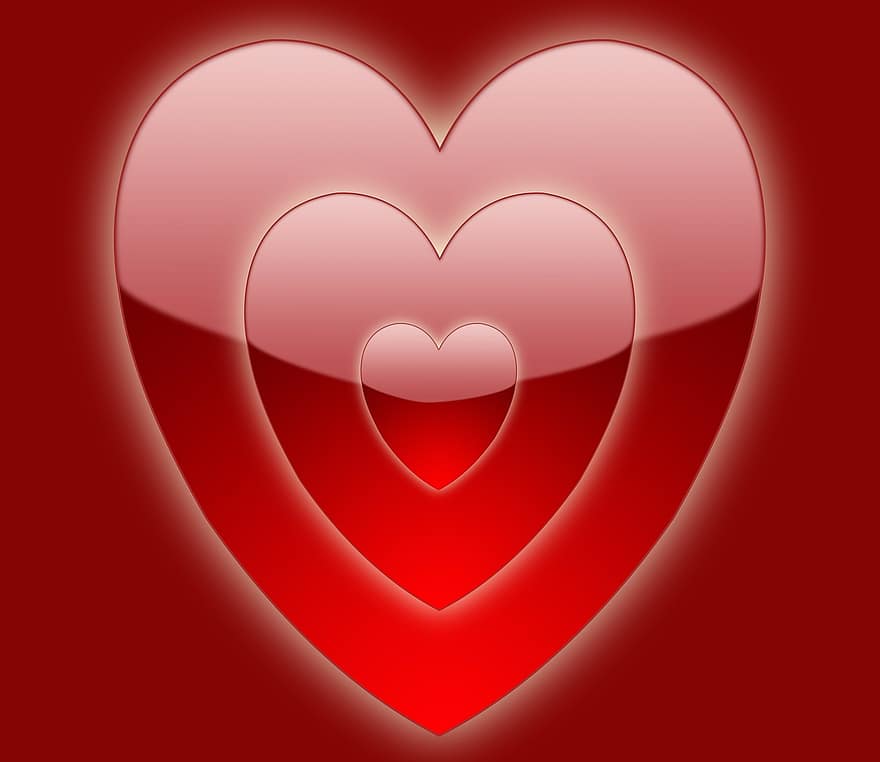 червен, Свети Валентин, ден, сърце, сърца, обичам, топло, приятелство