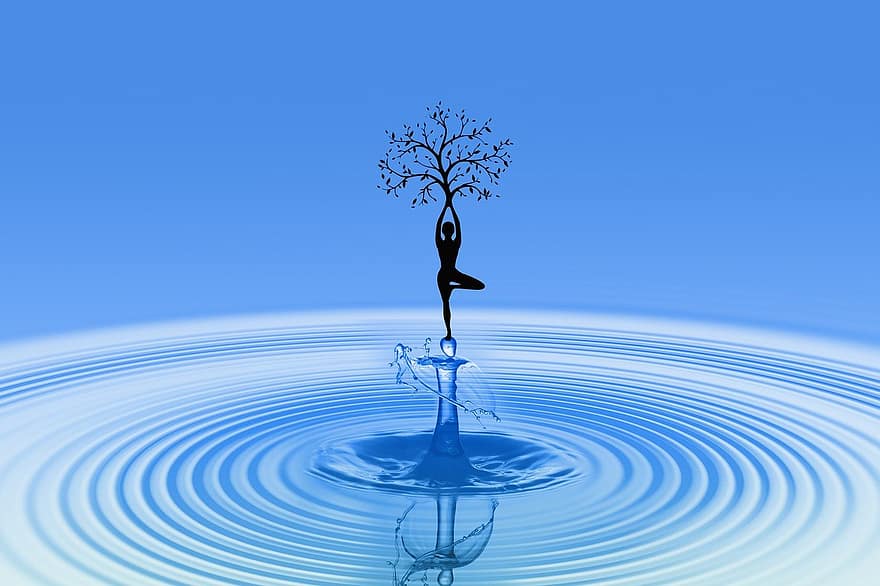 meditation, yoga, balance, silhuet, kvinde, erfaring, bevidsthed, oplysning, grund, kognition, forståelse