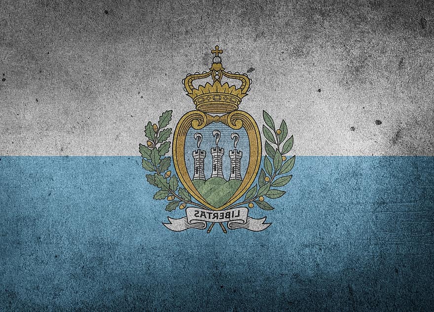 flagga, San Marino, Europa, National flagga