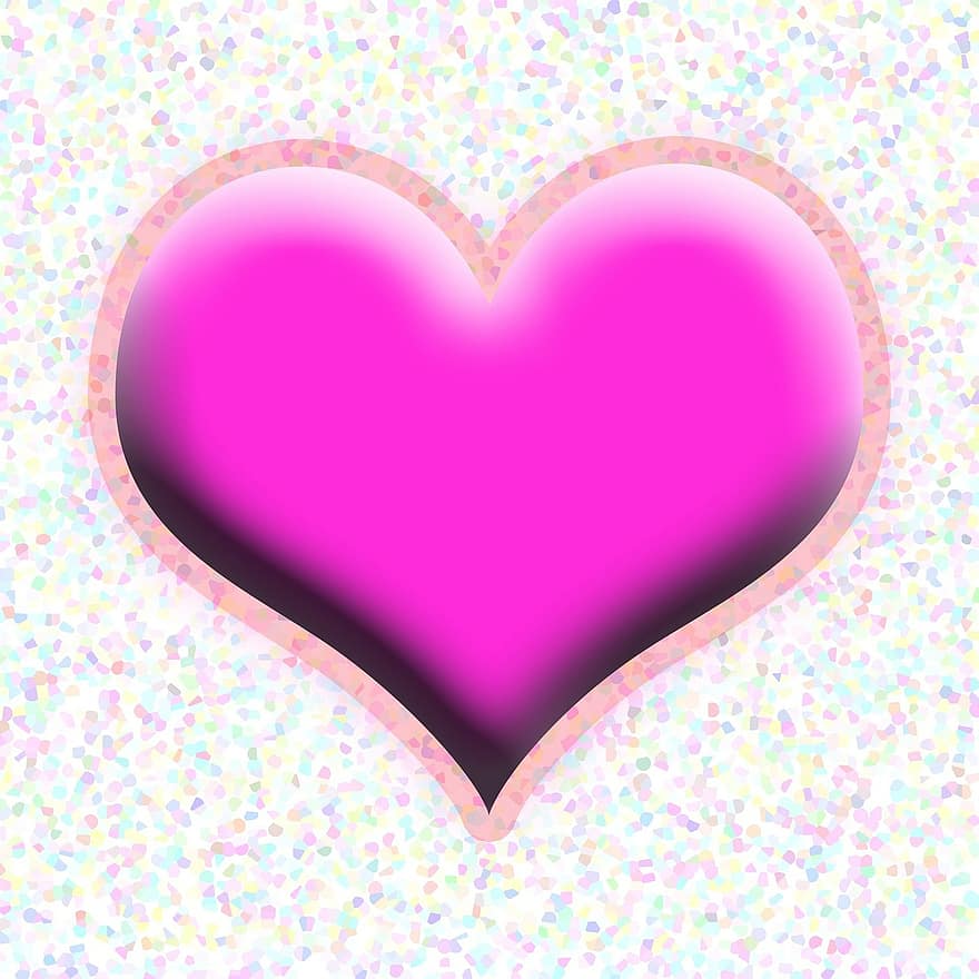 рожевий, кохання, серце, серця, форму, люблю серце, форма серця, романтика, романтичний