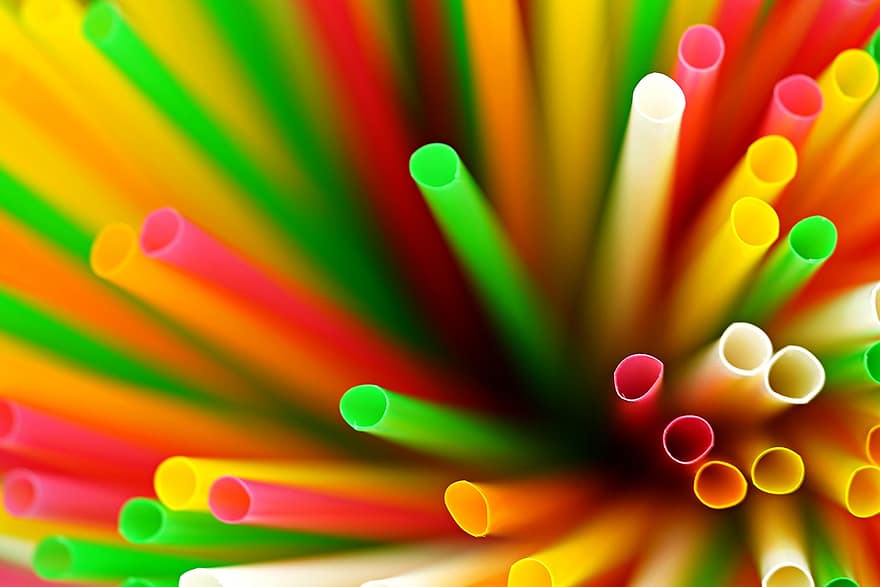 Plastic Straw, Straw, Colored Straw, Plastic, multi colored, backgrounds, abstract, drinking straw, yellow, pattern, drink