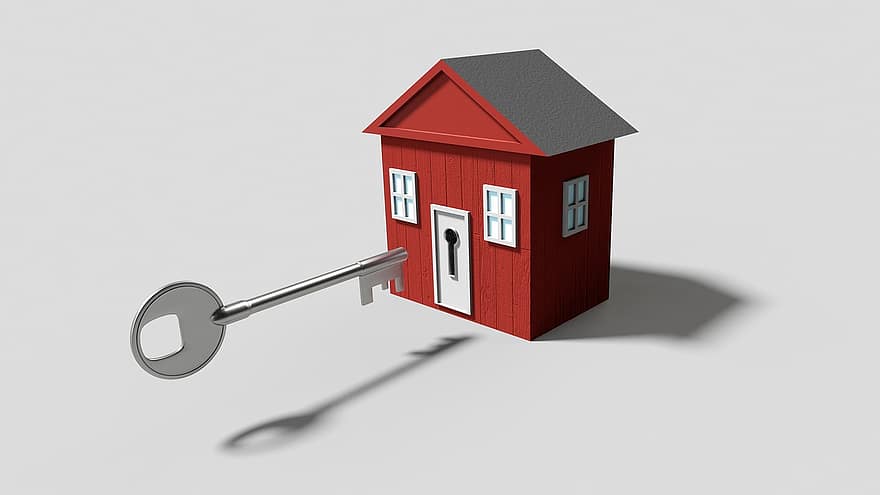 sleutel, huis, huis sleutels, landgoed, echt, hypotheek, veiligheid, verkoop, eigendom, bedrijf, lening