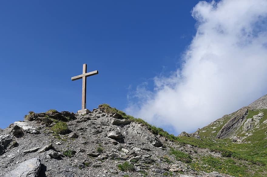 Mountain Cross, Graubünden, Ziteil, Hiking, Cross