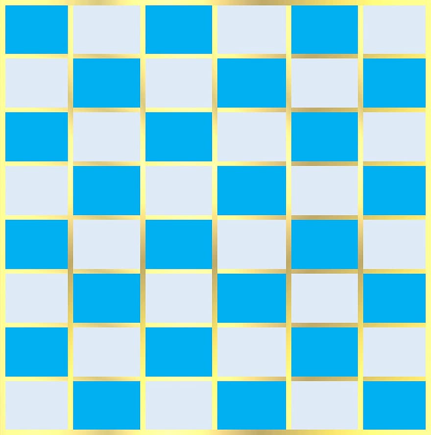 Aqua, Gold, Trim, Geometric, Grid, Checkered, Board, Blocks, Lines, Stripes, Frame