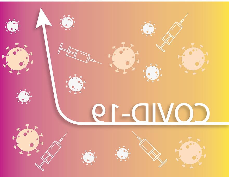 Covid-19, Coronavirus, Impfung, Booster, Statistiken, Vektor, Illustration, Spritze, Design, Medizin, Wissenschaft