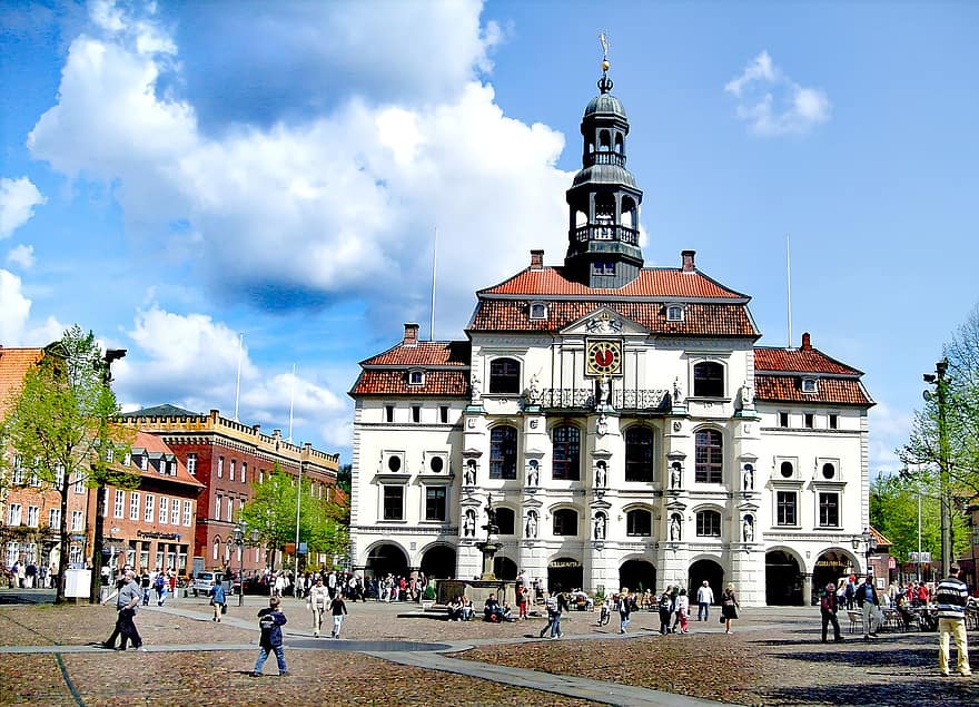 Lüneburg, Saxonia Inferioară, Germania, arhitectură, clădire, istoric, loc faimos, culturi, istorie, exteriorul clădirii, construită