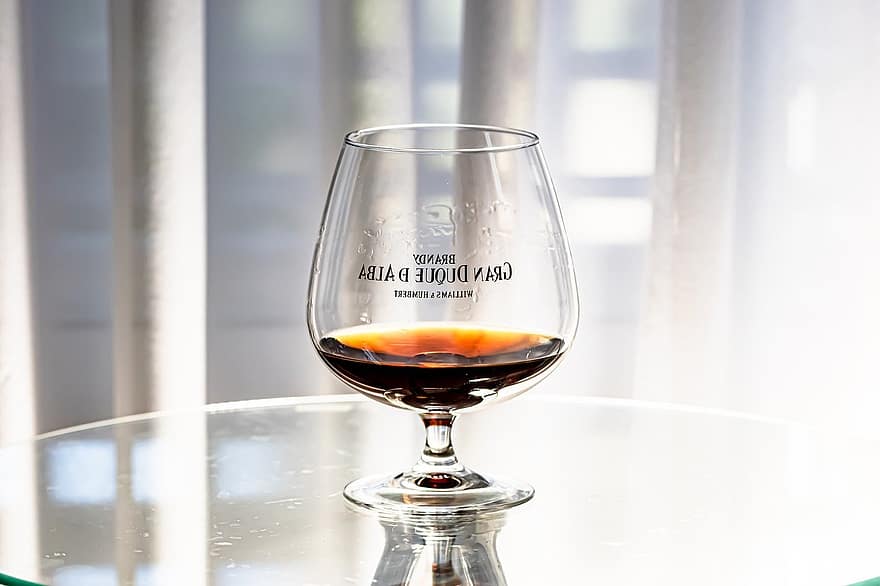 brandy, whisky, alkohol, dryck, alkoholhaltig dryck, transparent glas, likör, alkoholhaltig, Gran Duque De Alba, dricksglas, brandy glas