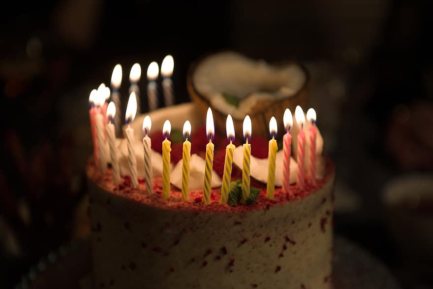 pastís, aniversari, espelmes, vela, flama, celebració, cremant, foc, fenomen natural, menjar, decoració