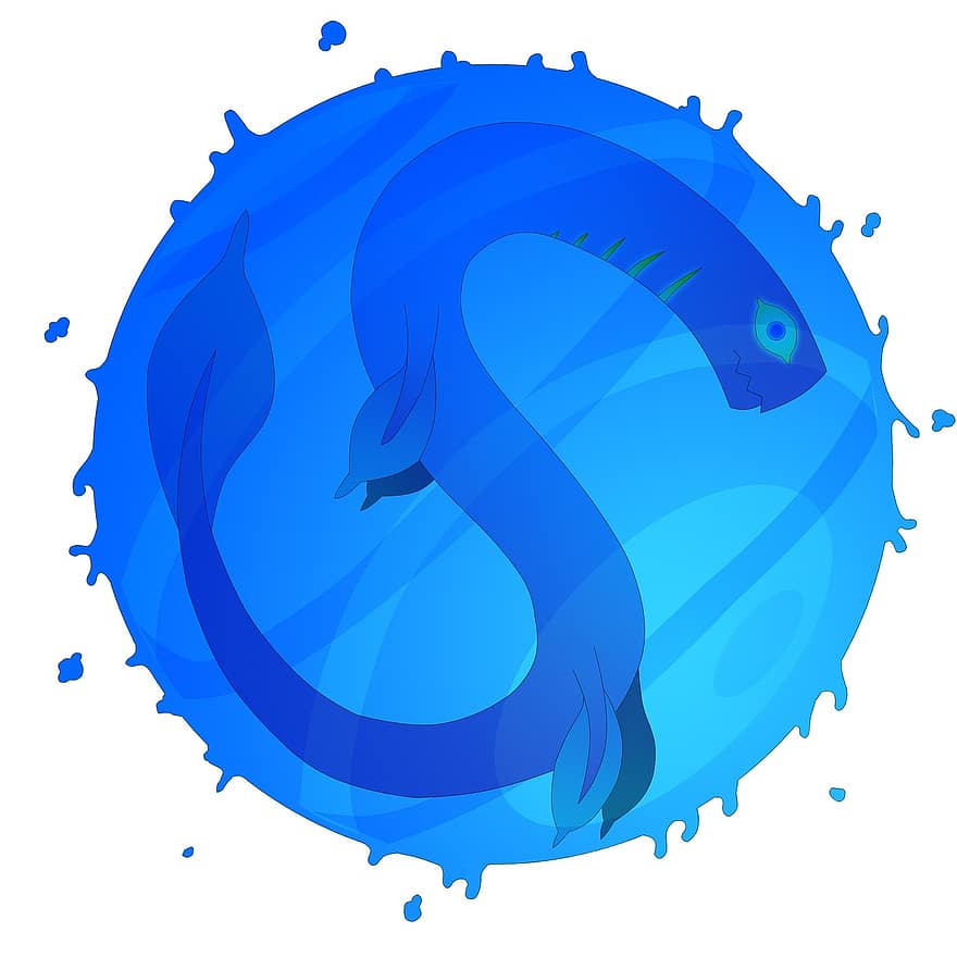 dragon, le jeu, art, Thaïlande, anguille, bleu, serpent