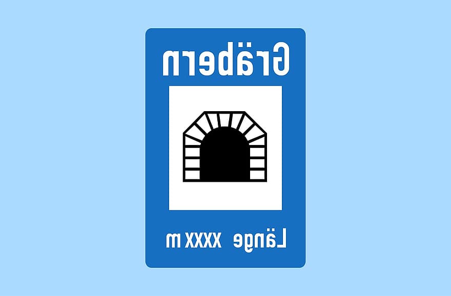 tunnel, panneau de signalisation, symbole de circulation