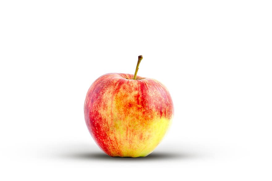 maçã, fruta, saudável, Comida, fresco, fonte de energia, biológico, fundo branco, fundo, frescura, Alimentação saudável