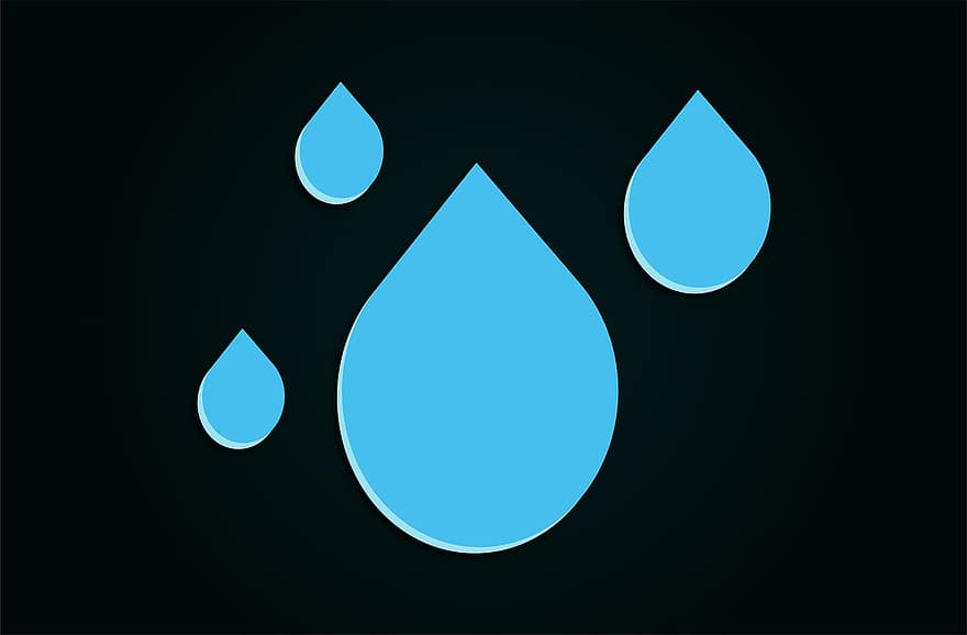 Rain, Water, Drops, Raining, Raindrops, Droplets, Liquid, Icon