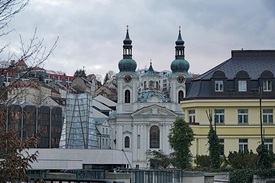 ตัวเมือง, ยุโรป, การท่องเที่ยว, karlovy แตกต่างกันไป, สถาปัตยกรรม, โบสถ์, cityscape, Kostel Maří Magdalény, Marien-magdalenenkirche, หอนาฬิกา, หอคอยโบสถ์