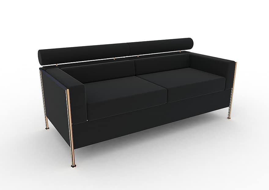 sofa, stol, møbler stykker, sitteplasser møbler, bo, stue, sitte, Enkelt, atmosfære, stil
