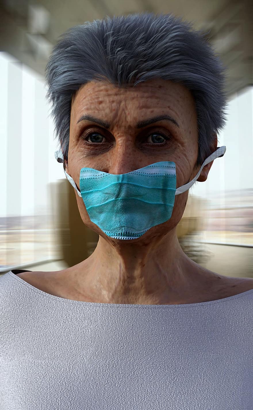 Virus, Protection, Coronavirus, Woman, Face, Mask, Mouth, Breathing, Pandemic, Outbreak, Covid-19