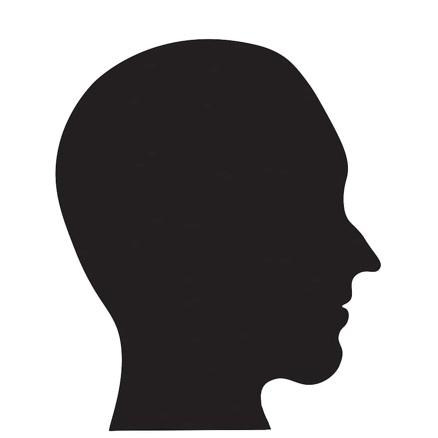 Idea, Thoughts, Think, Profile, silhouette, men, human head, illustration, vector, outline, profile view