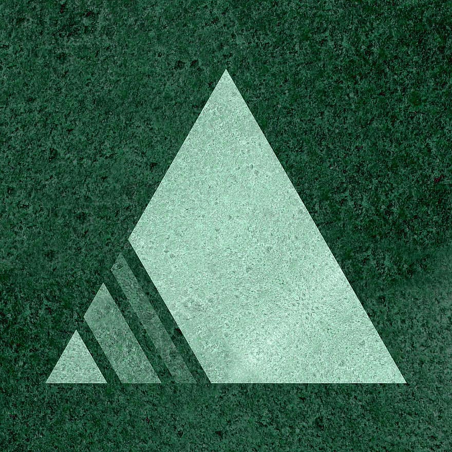 triángulo, simetría, fragmento, imagen de fondo, resumen, diseño, verde, modelo, estructura, formar, creativo