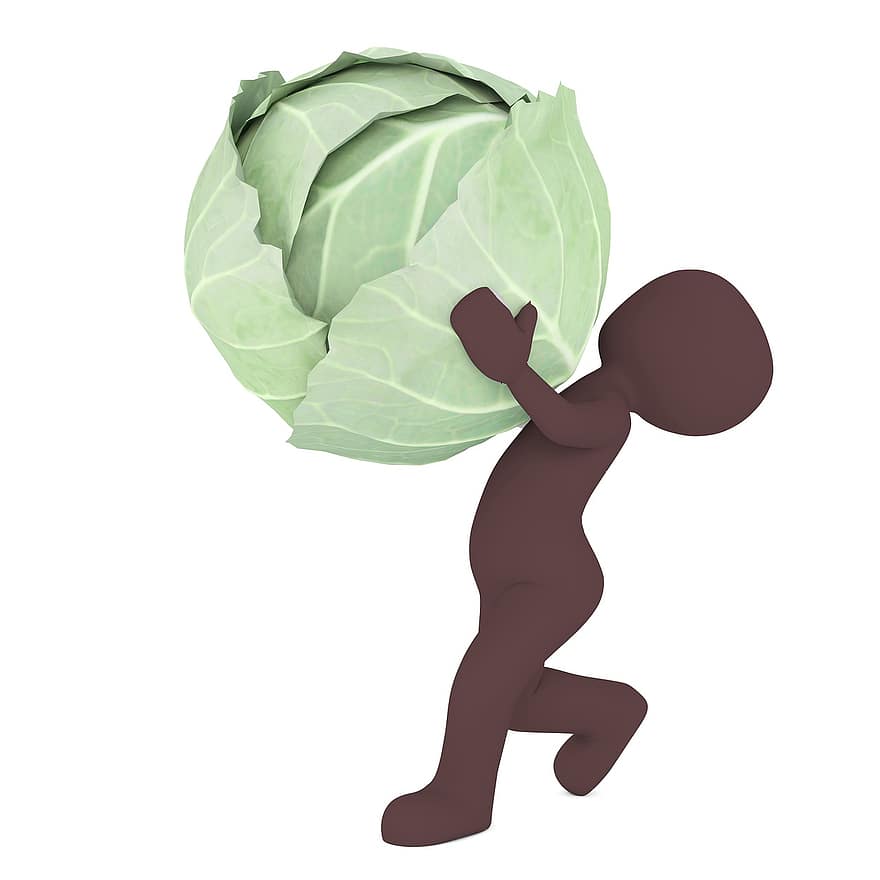 Black, Africa, 3dman, White Cabbage, Raw Food, Kohl, The Cabbage Will Keep, Color, Jamaicans, Culture, Wild