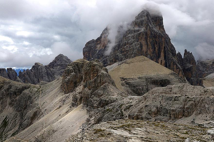 dolomitai, zwölferkofel, sexten dolomitai, Pietų Tirolis, aukščiausiojo lygio susitikime, trentino, Italija, Alpės, kraštovaizdį