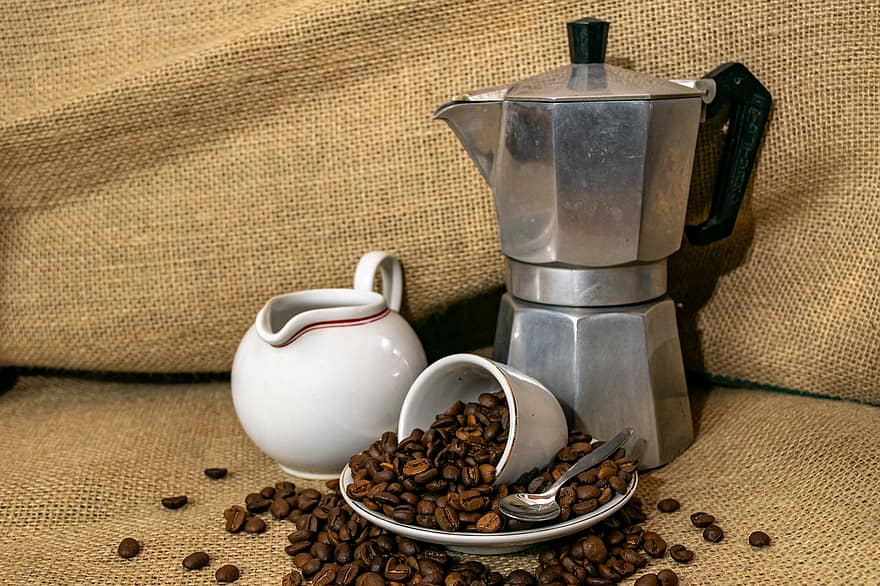 кофе, фасоль, семя, кофеин, кружка, горшок, кафе, аромат, жареный, питание, напиток