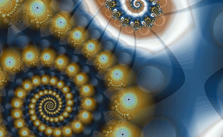 spiral-, fraktal, virvla runt, bubbelpool, rotera