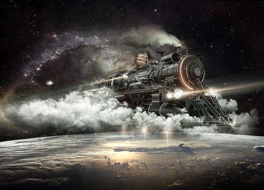 background, fantasy, universe, galaxy, night, technology, transportation, smoke, physical structure, science, speed