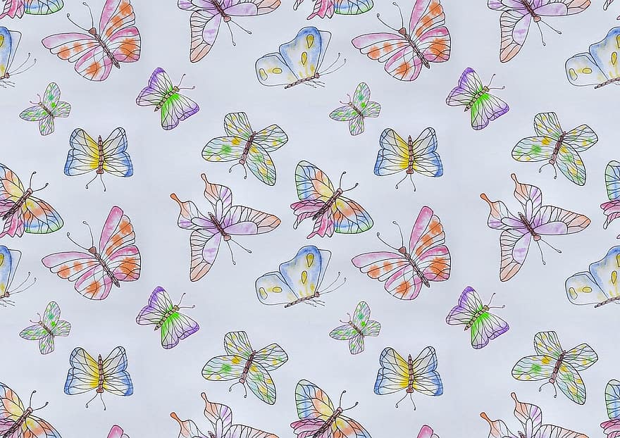 Hintergrund, Probe, Schmetterlinge, Textur, Insekten, Design, Tapete, Scrapbooking, dekorativ, Dekoration, digitales Scrapbooking