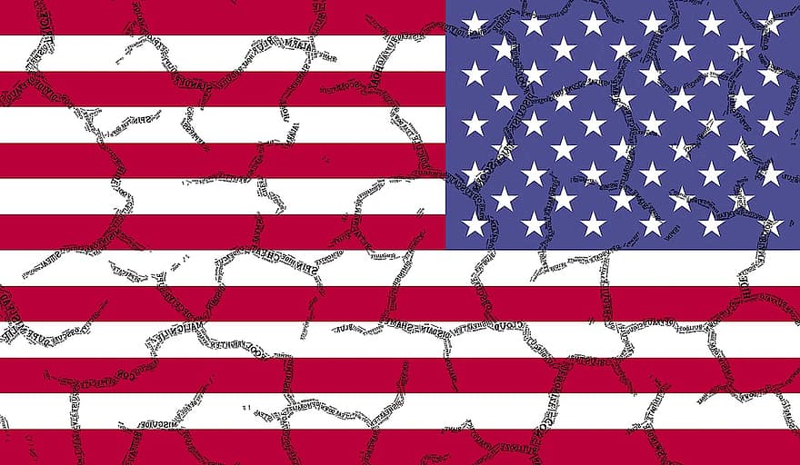 Yhdysvallat, halkeamia, säröillä, rikki, murtumat, lippu, Vanha kunnia, epärehellisyys, kappale, Amerikka, symboli