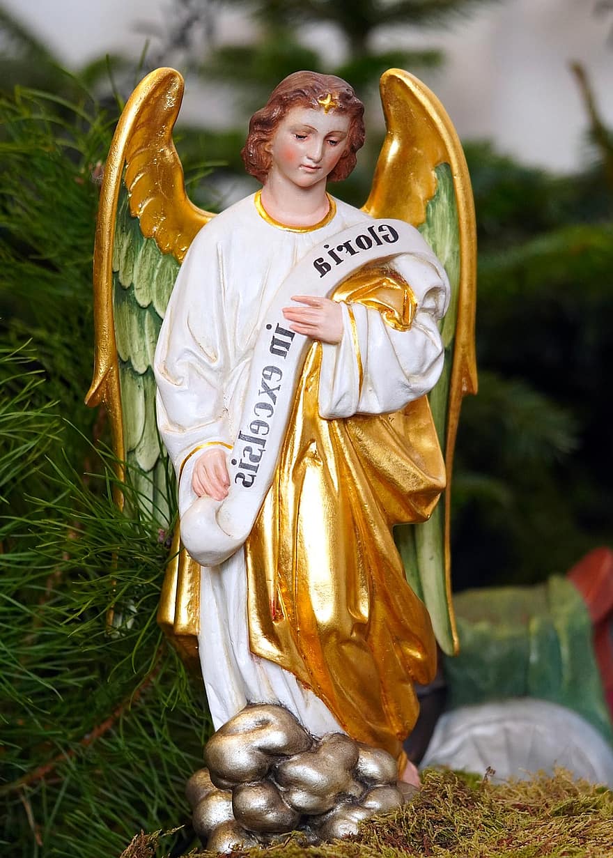 anioł, rzeźba, statua, chrześcijaństwo, Boże Narodzenie, szopka, religia, duchowość, kultury, katolicyzm, Pan Bóg