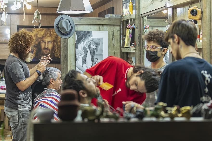 fryzjer, mężczyźni, ostrzyżenie, stylista, irański, perski, ludzie, styl życia, praca, biznes, Miasto Mashhad