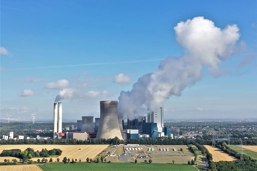 elektrownia, węgiel, Elektrownia węglowa, przemysł, środowisko, komin, zanieczyszczenie, palić, obszar ruhry, wytwarzanie energii, wieże chłodnicze