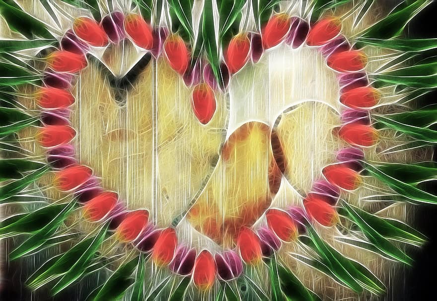 szív, szeretet, Anyák napja, tulipán, virágok, virágos üdvözlés, anya, Szeretlek, köszönöm, Üdvözlettel, üdvözlet