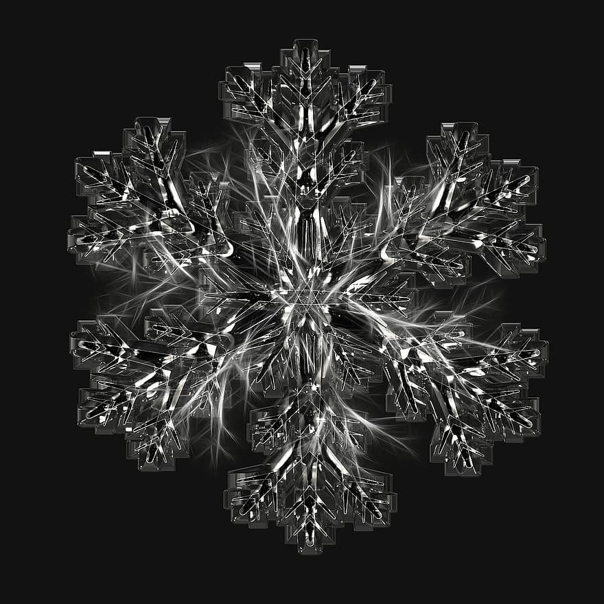 Ice Crystal, Snowflake, Ice, Form, Frost, Fabric, Grid, Glass, May Refer To, Cold, Crystal