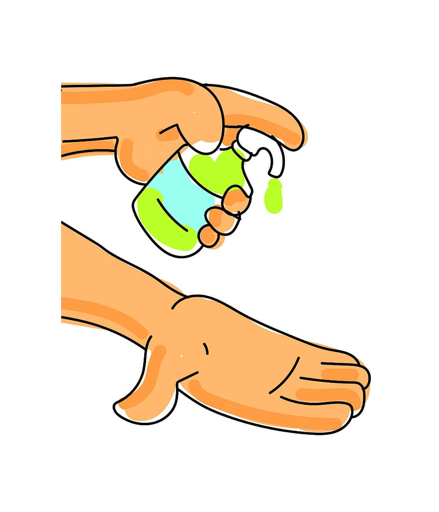 kézi mosás, korona, higiénia, Egészség, védelem, mosás, gondoskodás, fertőtlenítő, fürdőszoba, alkohol, gél