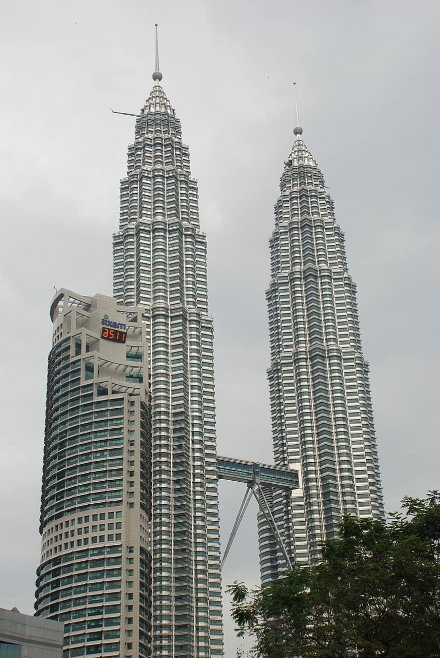 Gebäude, die Architektur, Tourismus, Petronas Türme, Wolkenkratzer, Turm, Malaysia, Kuala Lumpur, Stadt, Wahrzeichen, Horizont
