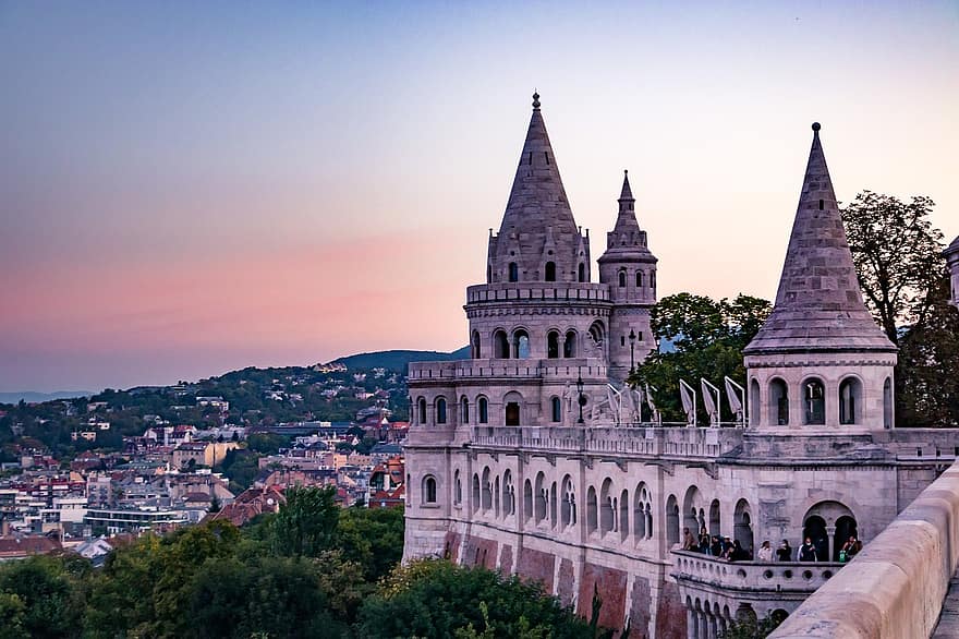 zamek, podróżować, turystyka, Budapeszt, architektura, bastion, Miasto, pejzaż miejski