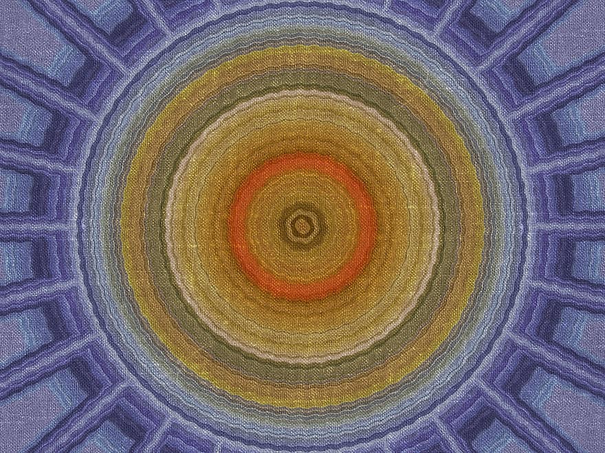 Background, Abstract, Circles, Concentric, Pattern, Geometric, Texture, Ornament, Colorful, Print, Linen