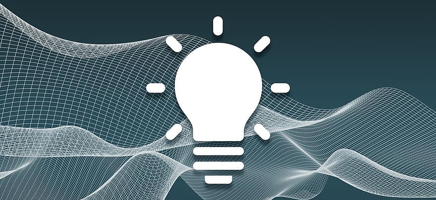 Idee, Technologie, Innovation, kreativ, Inspiration, die Glühbirne, Lösung, Geschäft, Erfindung, Phantasie, Blaue Technologie