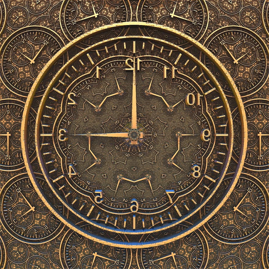 Ancient Clock, Time, Ancient, Clock, Antique, Brown Time