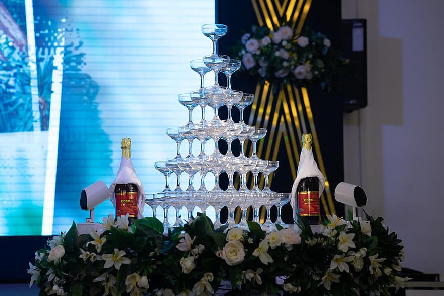 весілля, вежа шампанського, вино, напої, фонтан, святкування, подія