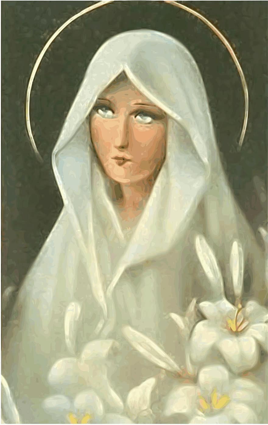 มาเรีย, ซานตา, บริสุทธิ์, ผู้หญิงของเรา, แม่ของพระเยซู, ดอกลิลลี่