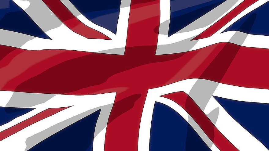 bandera, Regne Unit, dibuixos animats, Union Jack, bandera d'unió, bandera nacional, país, símbol